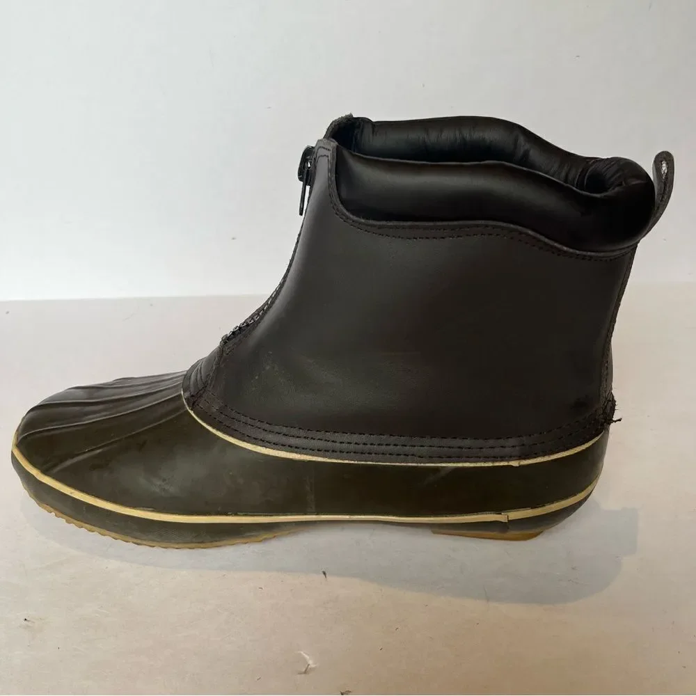 Men's Haband Ice House Boots Leather/Rubber With Steel Shank Brown Size 13EEE